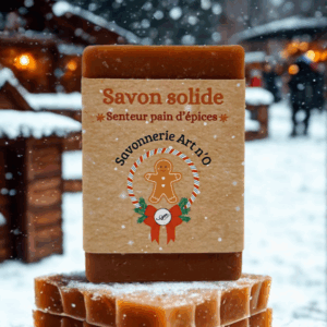 savon pain epice dans marché noel alsacien