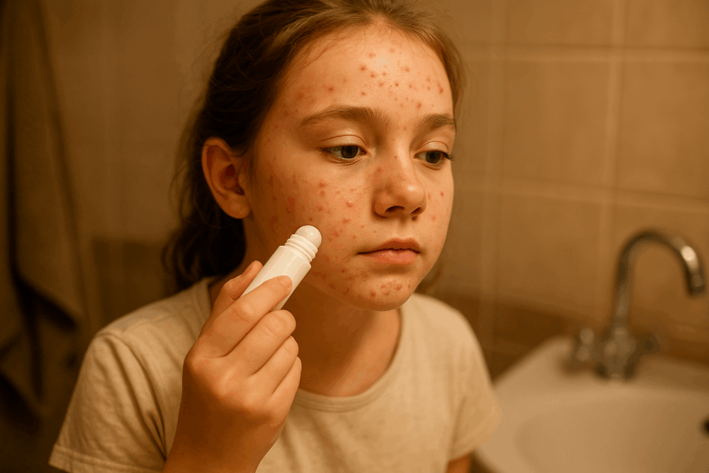 Une routine matinale contre l'acné