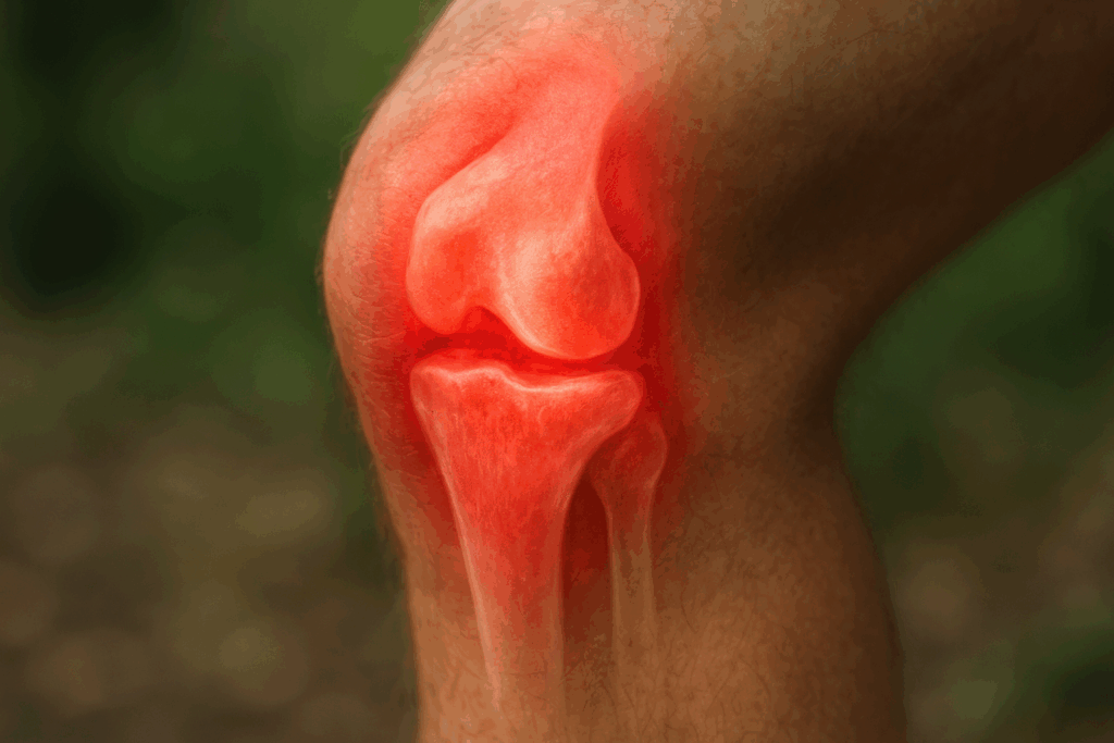 Genoux avec un problème d'arthrose