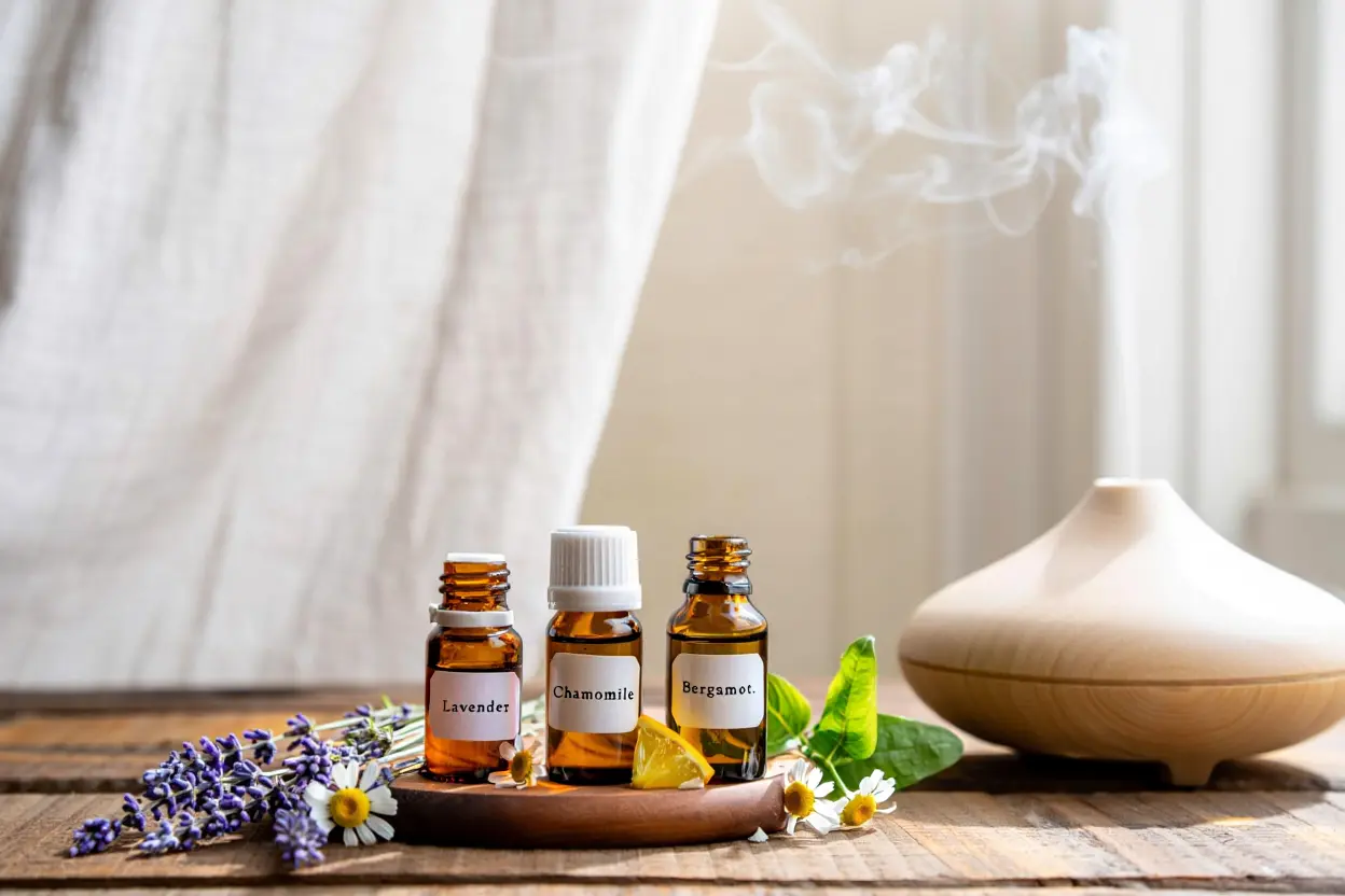 Huiles essentielles pour le sommeil avec lavande et camomille