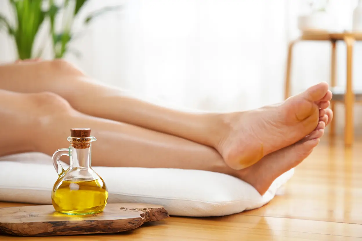 Jambes reposées et légères après drainage lymphatique