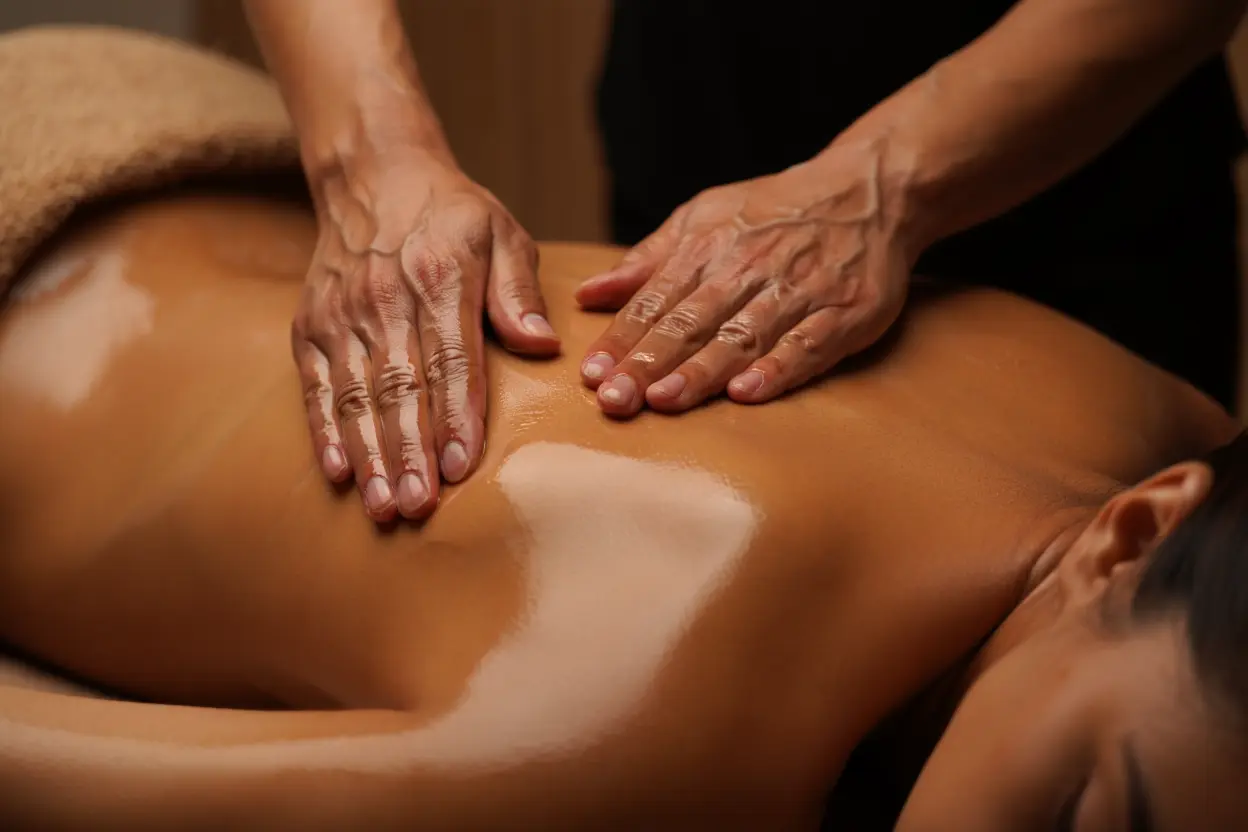 Technique de massage lombaire avec pressions circulaires ciblées