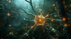 une neurone avec un extrait de plante