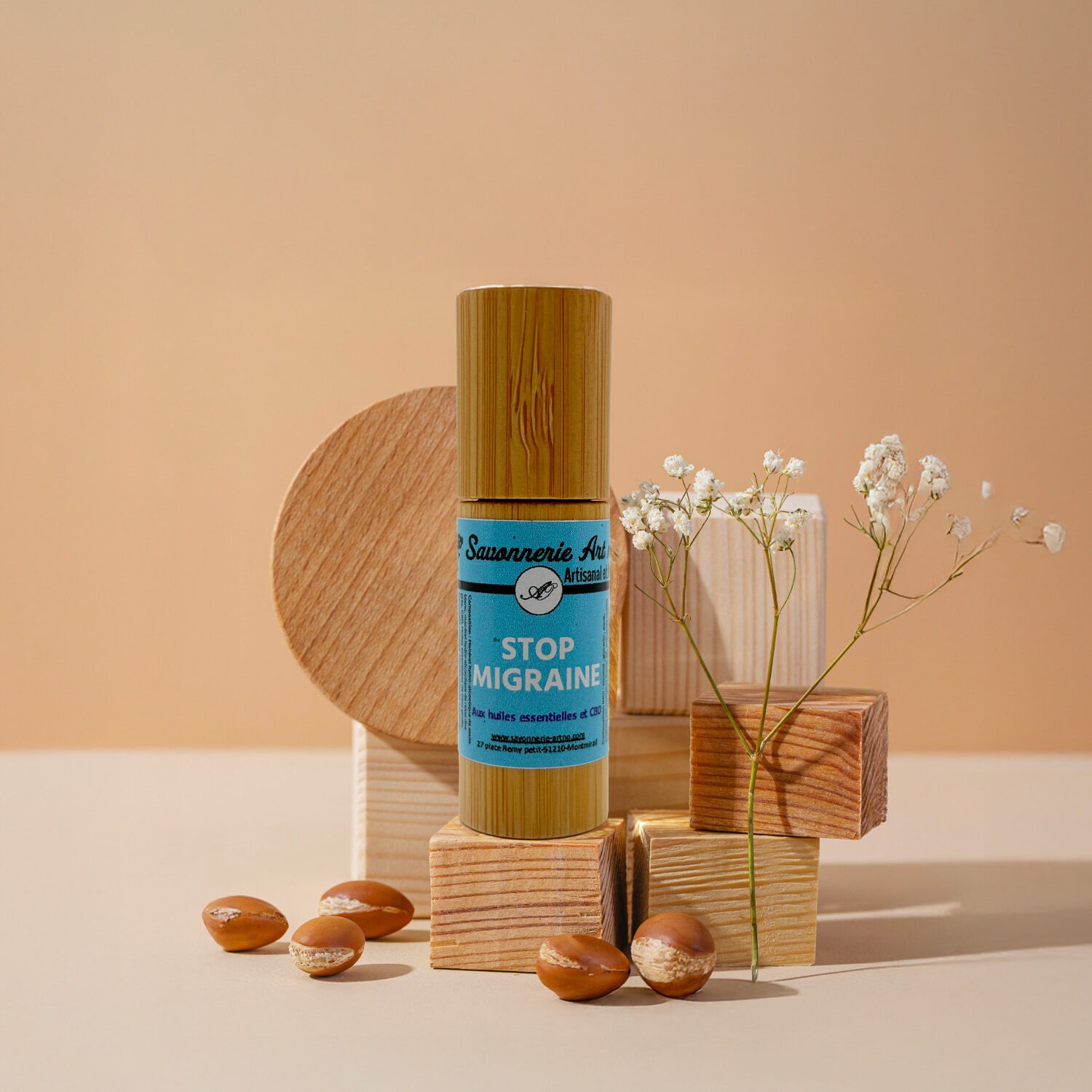 Un roll on qui lutte contre les migraines au travers des huiles essentielles.