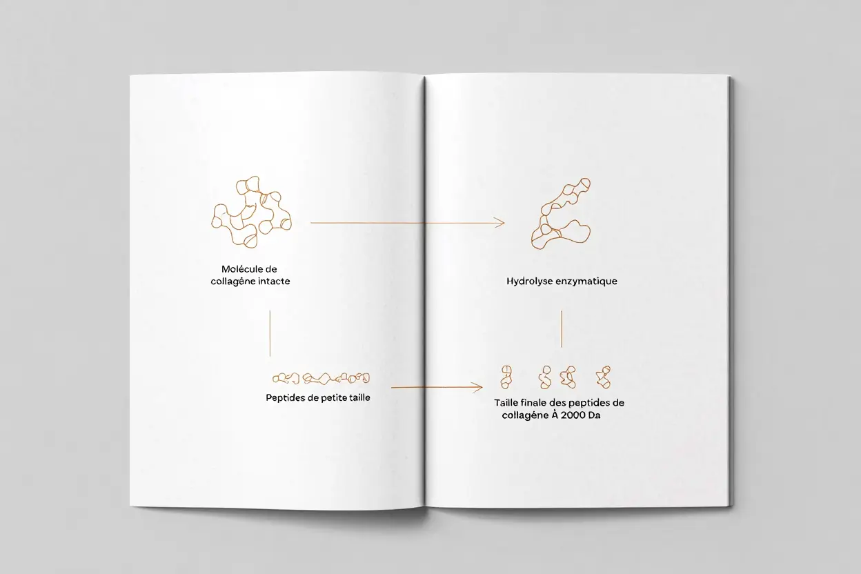Processus d'hydrolyse du collagène marin