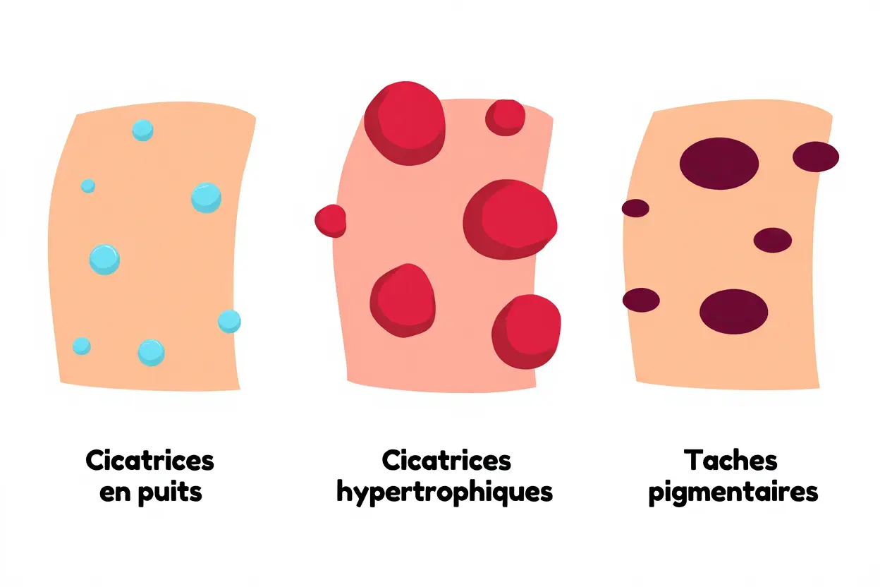 Types de cicatrices d'acné