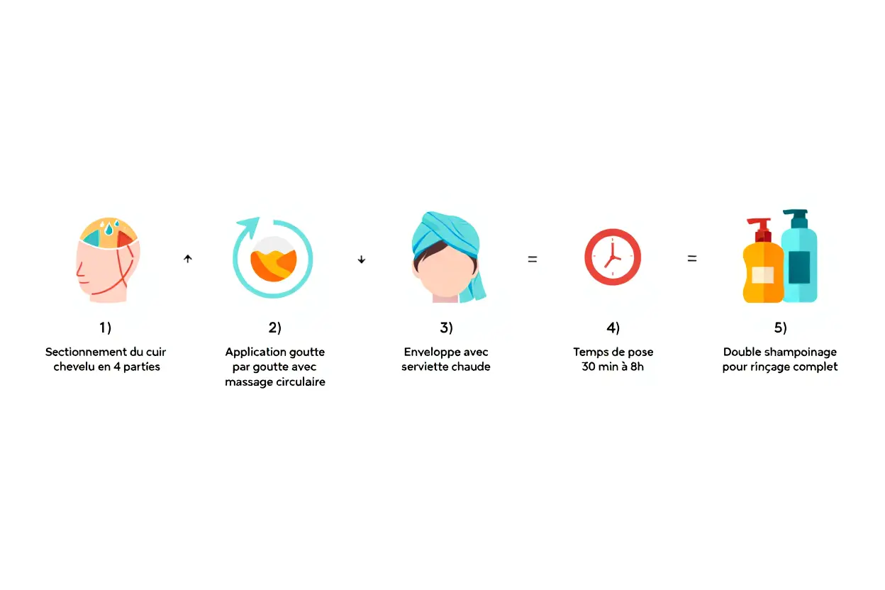 Protocole bain d'huile de ricin