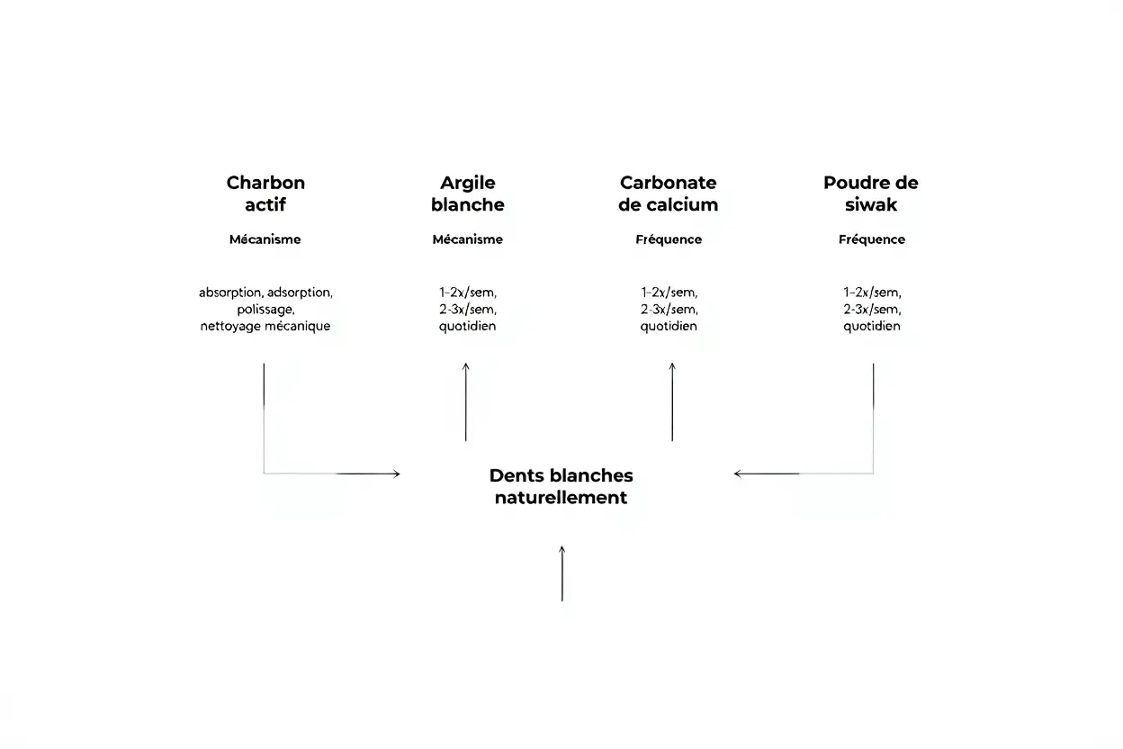 Comparaison des ingrédients naturels blanchissants