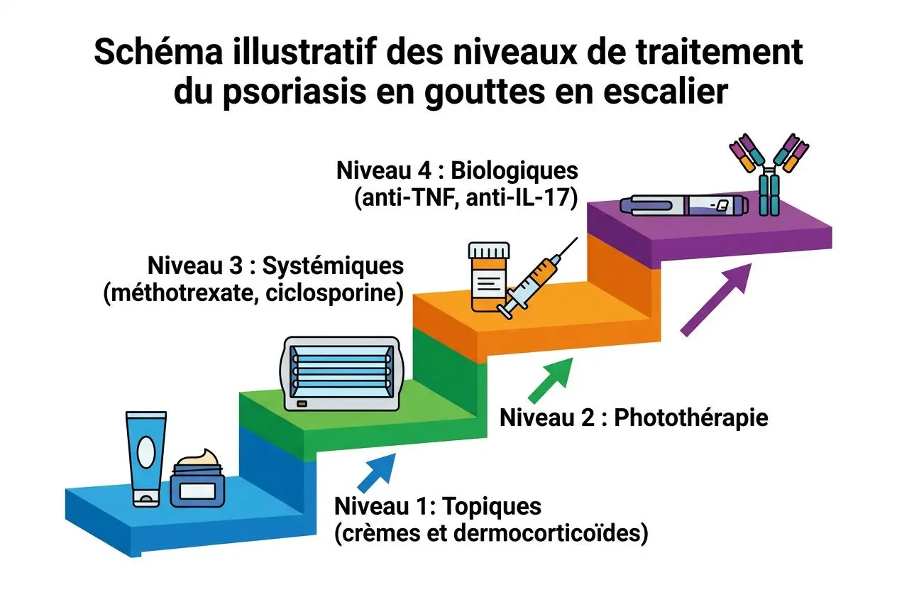 Escalier thérapeutique psoriasis