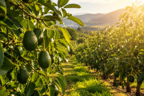L'huile d'avocat, une huile régénérante et protectrice pour la beau. Magnifique plantation d'avocatier.